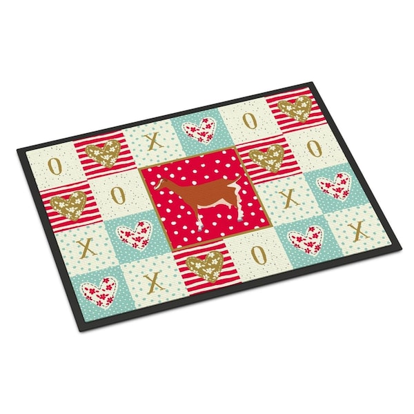 Carolines Treasures 24 x 36 in. Toggenburger Goat Love Indoor or Outdoor Mat CK5308JMAT - main